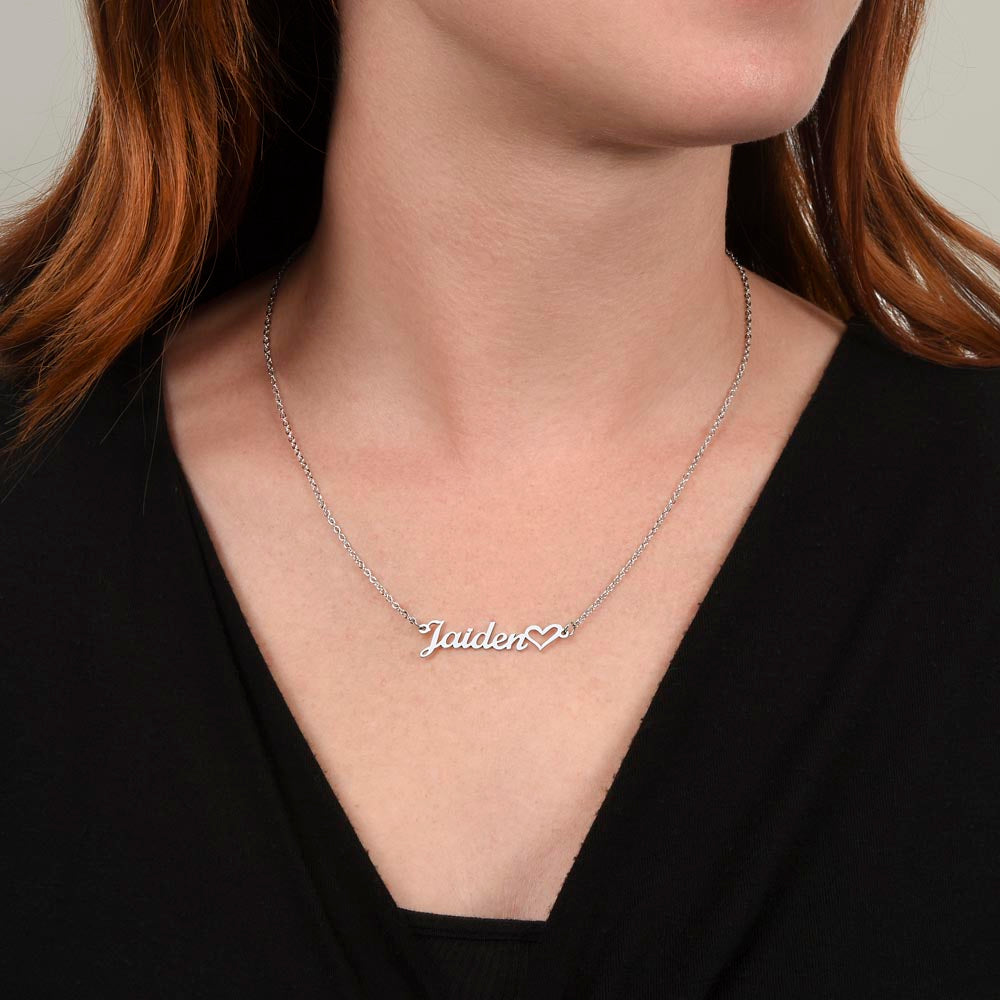 Personalized Heart Name Necklace, Gift for Her, Gift for Daughter, Gift for Wife, Gift For Girl Friend