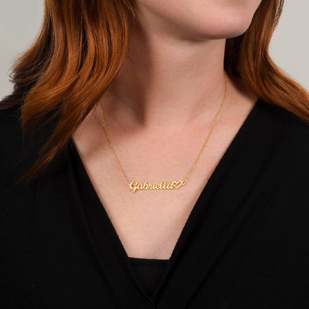 Personalized Heart Name Necklace, Gift for Her, Gift for Daughter, Gift for Wife, Gift For Girl Friend
