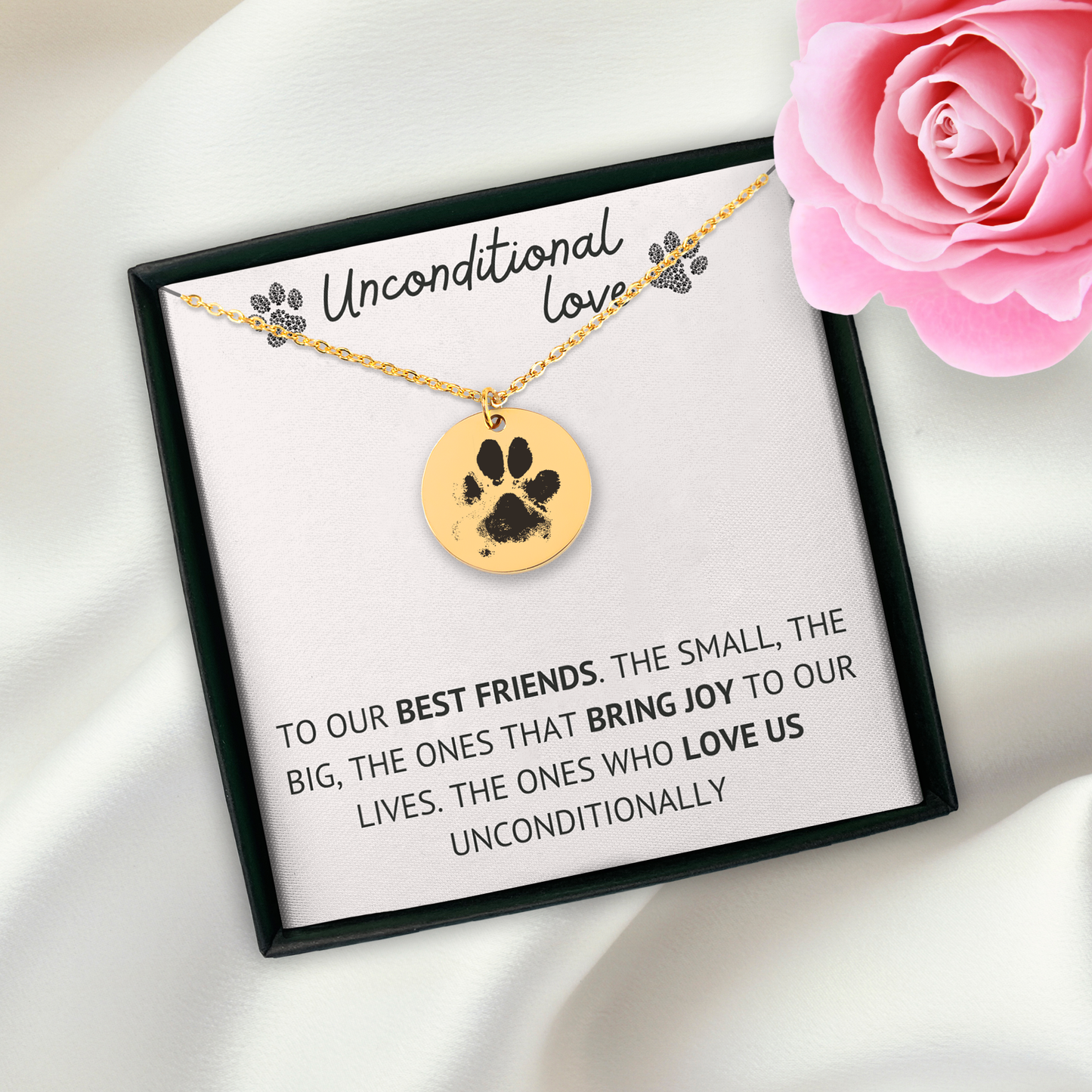 Personalized Necklace, Gifts for Dog Mom, Dog Dad, Cat Mom, Cat Dad, Grandpa, Grandma, Gift for Pet Owner, Actual Paw Print Necklace