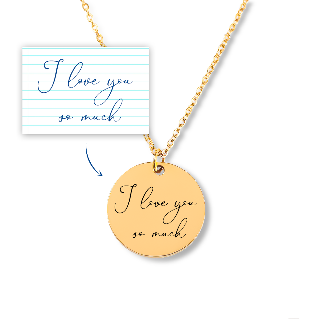 Personalized Custom Handwritten Message Pendant