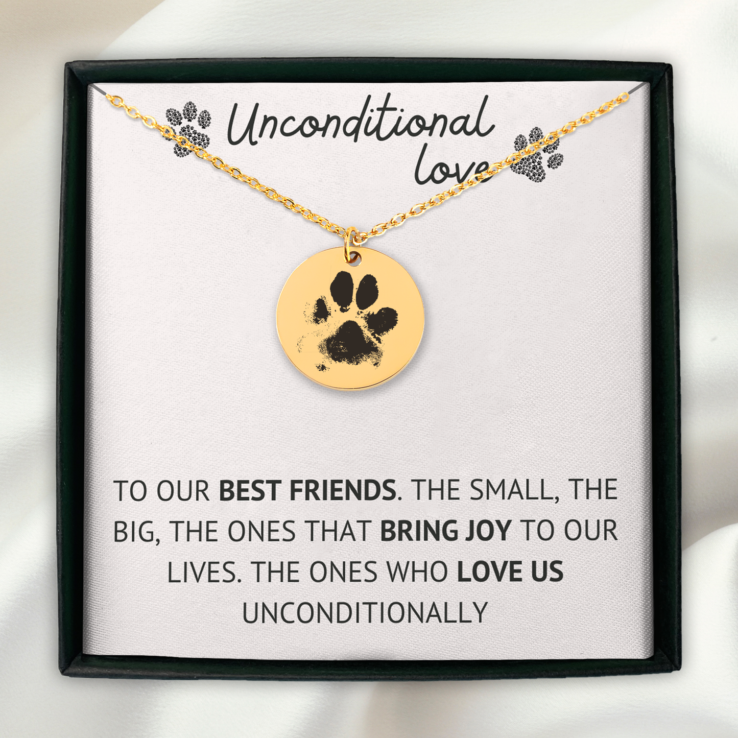 Personalized Necklace, Gifts for Dog Mom, Dog Dad, Cat Mom, Cat Dad, Grandpa, Grandma, Gift for Pet Owner, Actual Paw Print Necklace