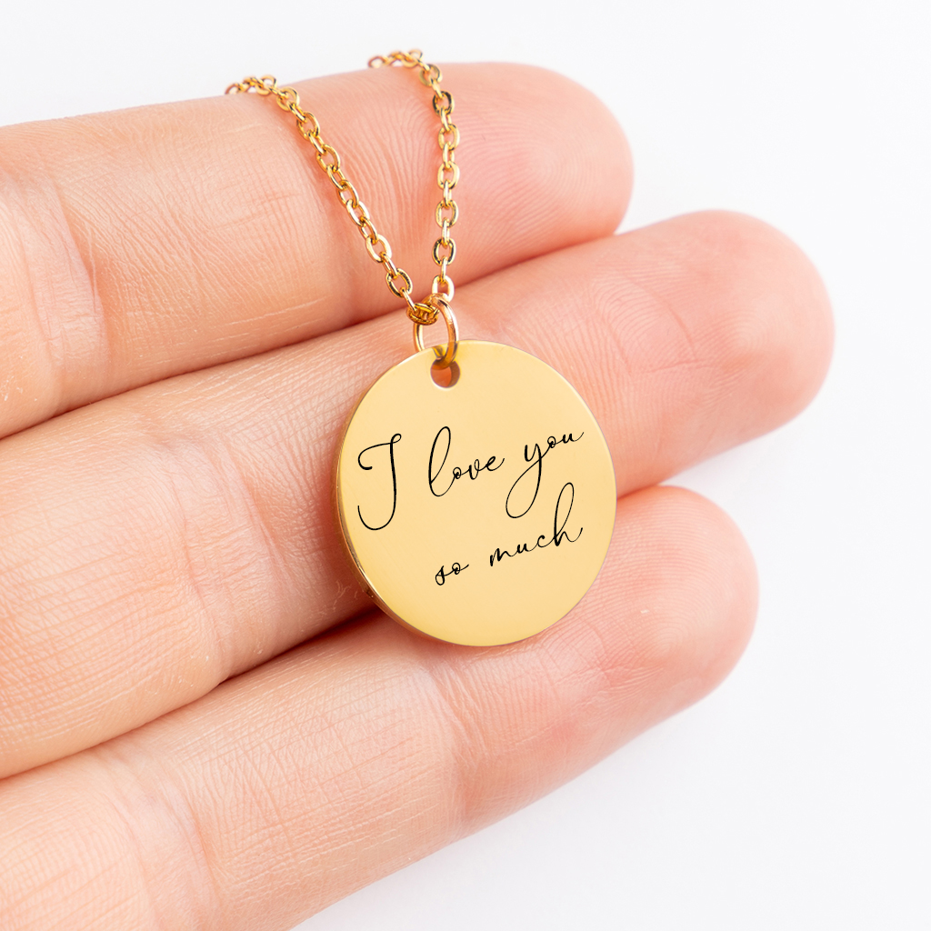 Personalized Custom Handwritten Message Pendant