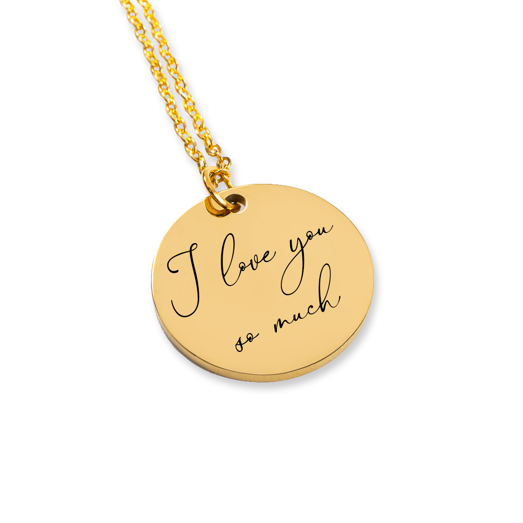 Personalized Custom Handwritten Message Pendant