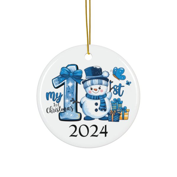 Baby Boy First Christmas Ceramic Ornament