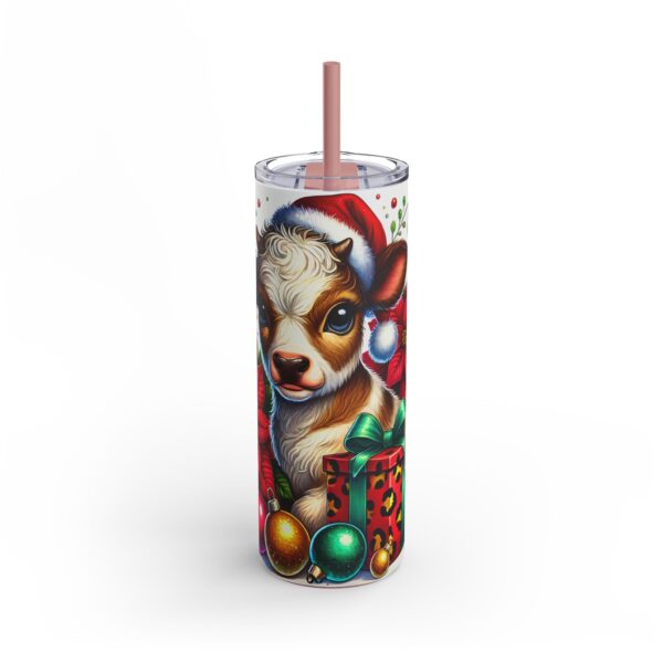 Christmas Wishes And Mistletoe Kisses, Calf Skinny Tumbler, 20oz