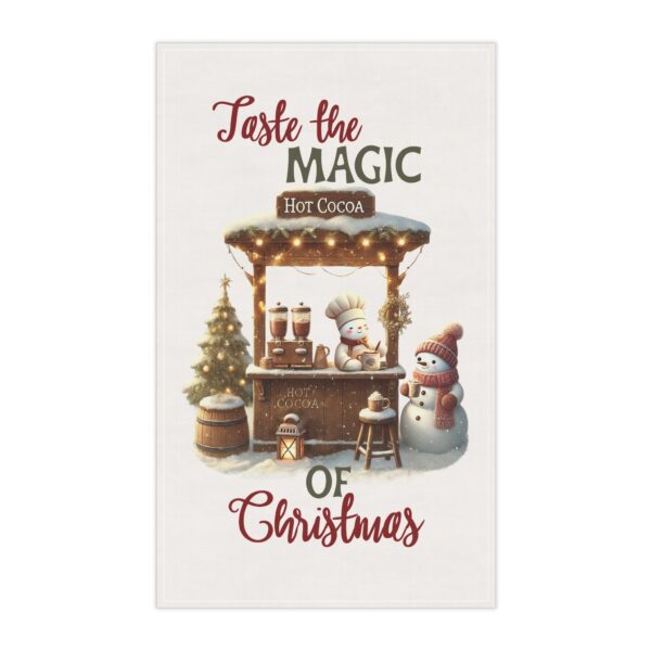 Taste The Magic Hot Cocoa of Christmas Kitchen Decor Tea Towels (cotton, poly)