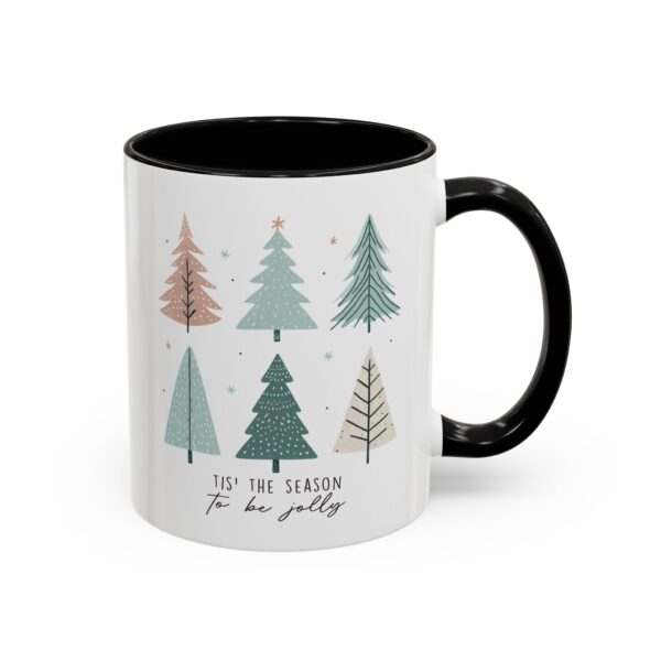 Tis' The Season To Be Jolly, Boho Christmas Accent Coffee Mug (11, 15oz), Gift For Coffee Lovers